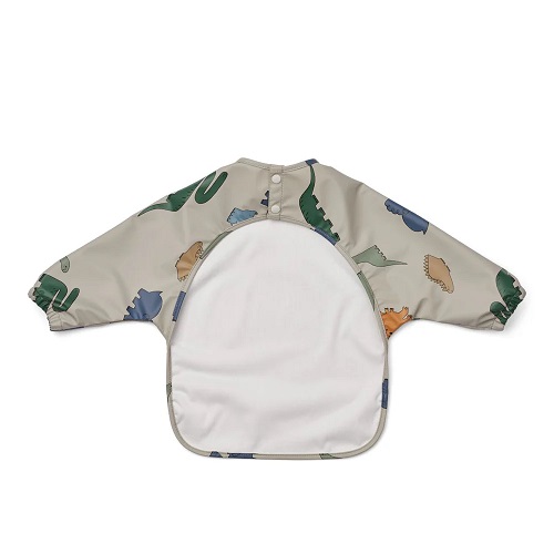 Merle Cape Bib, Dinosaurs / Mist