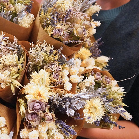 Dried Flowers Market More Bouquet - Frosted White