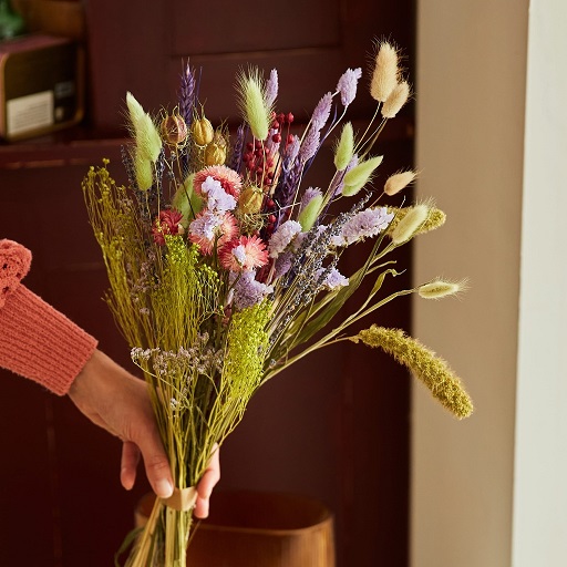 Dried Flowers Field Bouquet Large - Purple Dusk