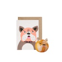 Paper Balloon Card - Dog, Open Greeting Card