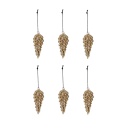 Cone Gold Ornaments, Set of 6