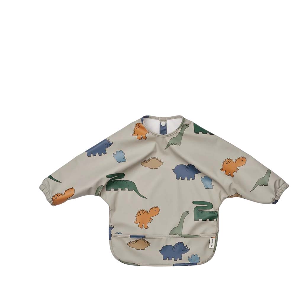 Merle Cape Bib, Dinosaurs / Mist