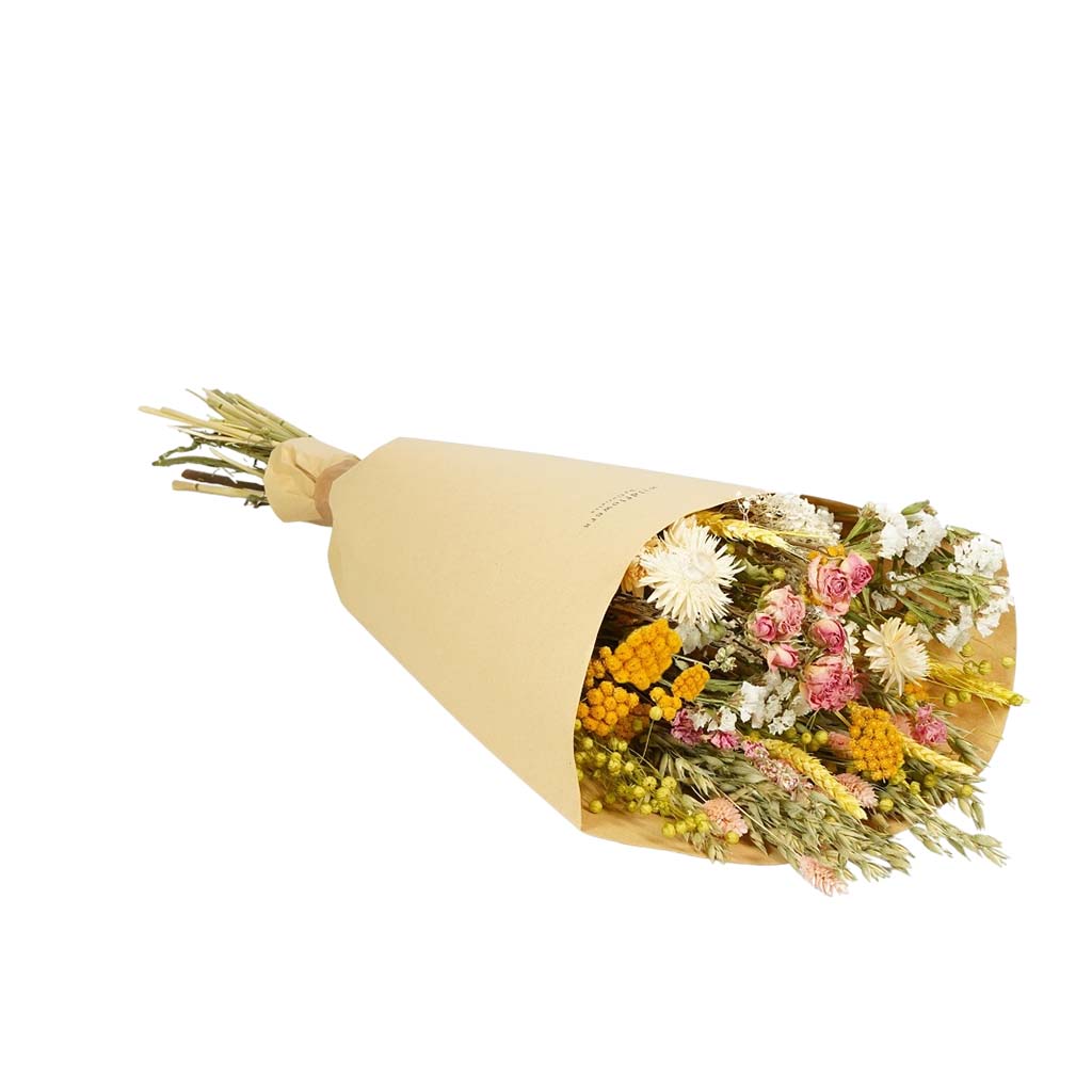 Dried Flowers  Field Bouquet Large - Pink Lemonade