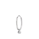 Golden Hour Hoop Earring, Silver (Single)