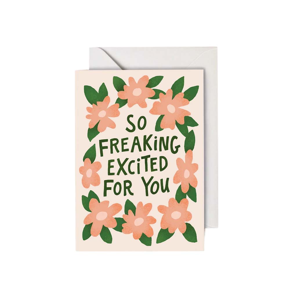 Freaking Excited, Greeting Card