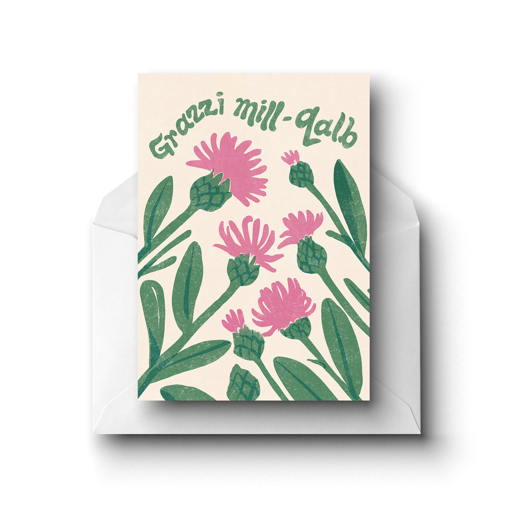 Grazzi mill-qalb, Greeting Card