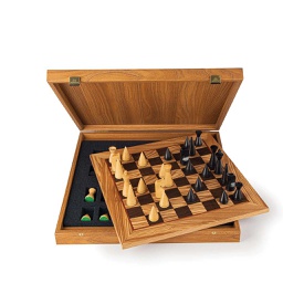 [STUS01301] Olive Burl Chess Set 40x40cm