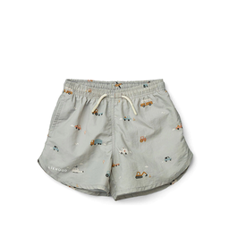 [KDLW22800] Aiden board shorts Vehicles/Dove Blue Mix