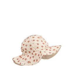 [KDLW24100] Amelia Reversible Sun Hat - Floral/Sea Shell Mix