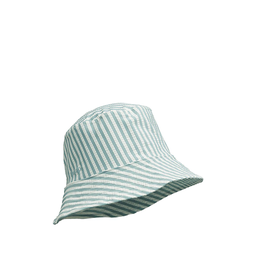 [KDLW24600] Matty Sun Hat Stripe - Sea blue / White