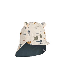 [KDLW27701] Gorm Reversible Sun Hat, Sea Creature/Sandy Mix