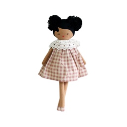 [KDAL10400] Aggie Doll, 45cm Rose Check