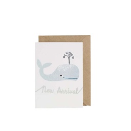 [STPB00200] Teal Whale, New Arrival Greeting Card