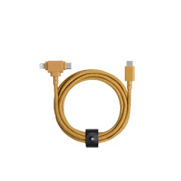 [TANU01700] Belt Cable Duo (USB-C to Apple Lightning &amp; USB-C)