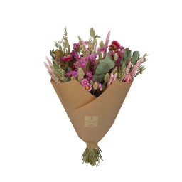 [HDFL02001] Dried Flowers Classic Bouquet - Pink