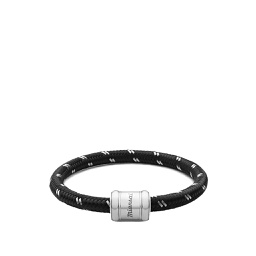 [FSMI01502] Single Rope Bracelet Black, Medium