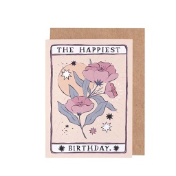 [STSP02300] Tarot Flower Birthday, Greeting Card